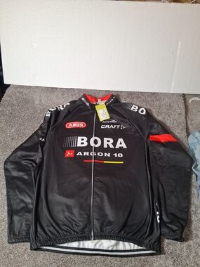 Craft Bora Argon 18 Cycling Jersey Men 4XL Black Red Pro Team Bike Shirt Short